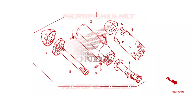 SILENCIEUX D'ECHAPPEMENT Honda MOTO 150 CRF 2012  CRF150RBC