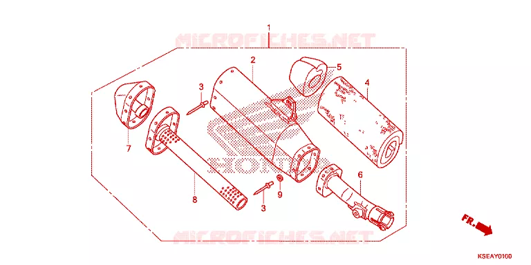 SILENCIEUX D'ECHAPPEMENT Honda MOTO 150 CRF 2013  CRF150RBD