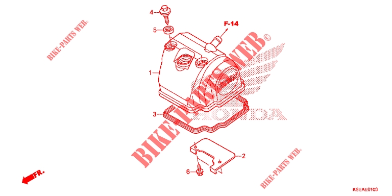 COUVRE CULASSE pour Honda CRF 150 R BIG WHEELS de 2014