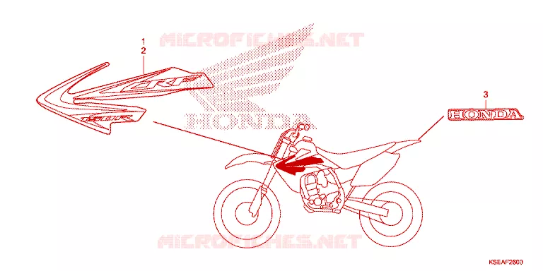 AUTOCOLLANTS Honda MOTO 150 CRF 2016  CRF150RBG