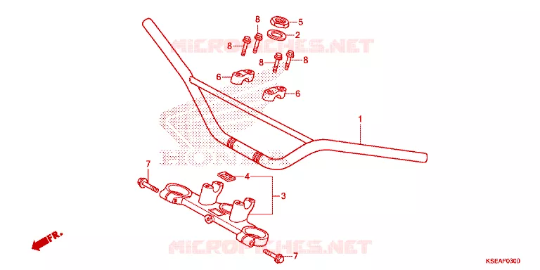 GUIDON - TE DE FOURCHE Honda MOTO 150 CRF 2016  CRF150RBG