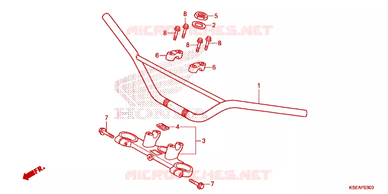 GUIDON - TE DE FOURCHE Honda MOTO 150 CRF 2016  CRF150RBG
