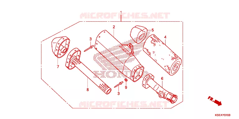 SILENCIEUX D'ECHAPPEMENT Honda MOTO 150 CRF 2016  CRF150RBG