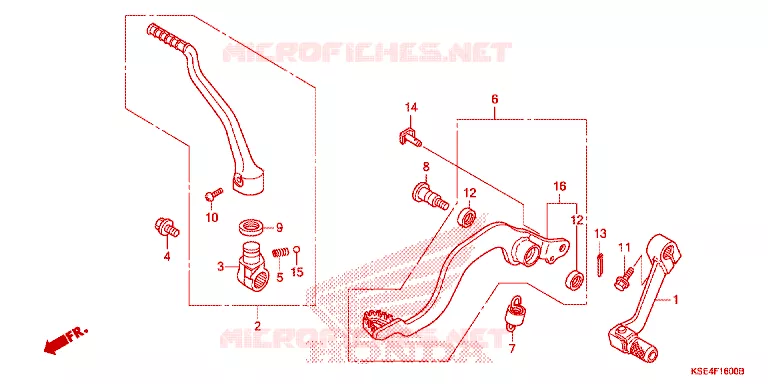 PEDALE - KICK Honda MOTO 150 CRF 2012  CRF150RC
