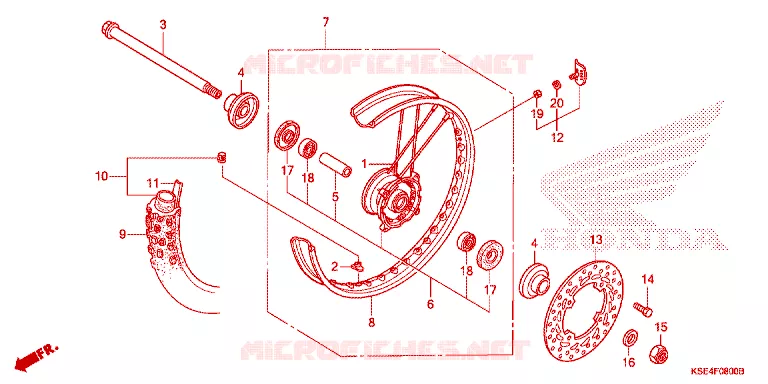 ROUE AVANT Honda MOTO 150 CRF 2012  CRF150RC