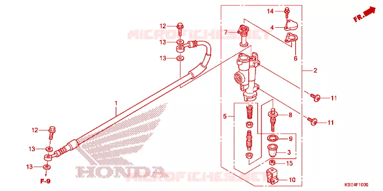 MAITRE-CYLINDRE DE FREIN ARRIERE Honda MOTO 150 CRF 2012  CRF150RC