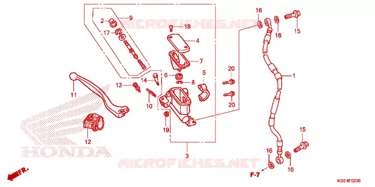MAITRE CYLINDRE DE FREIN AVANT Honda MOTO 150 CRF 2012  CRF150RC