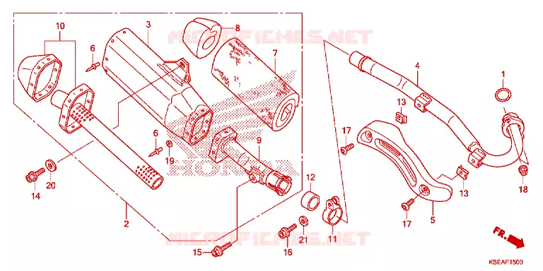SILENCIEUX D'ECHAPPEMENT Honda MOTO 150 CRF 2013  CRF150RD