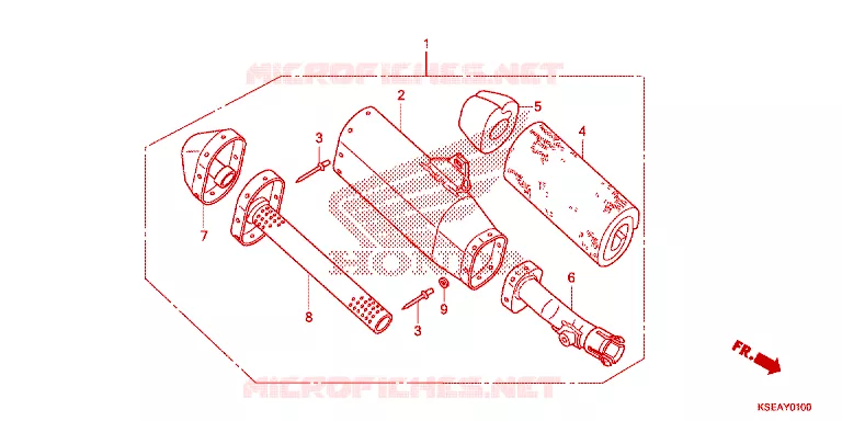 SILENCIEUX D'ECHAPPEMENT Honda MOTO 150 CRF 2013  CRF150RD