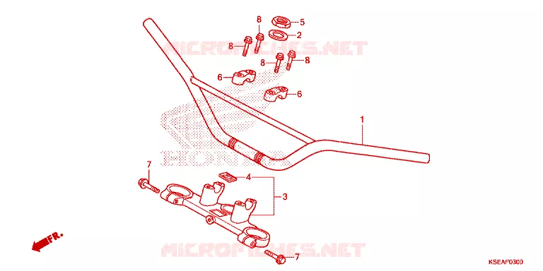 GUIDON - TE DE FOURCHE Honda MOTO 150 CRF 2014  CRF150RE