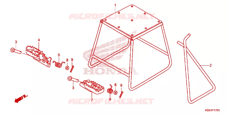 BEQUILLE - REPOSE PIEDS Honda MOTO 150 CRF 2014  CRF150RE