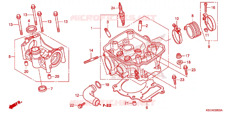 CULASSE Honda MOTO 150 CRF 2015  CRF150RF
