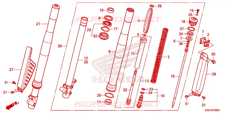 FOURCHE Honda MOTO 150 CRF 2015  CRF150RF