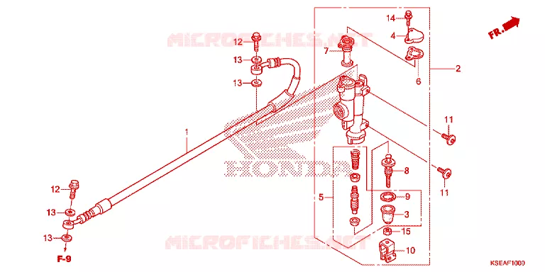 MAITRE-CYLINDRE DE FREIN ARRIERE Honda MOTO 150 CRF 2015  CRF150RF