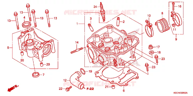 CULASSE Honda MOTO 150 CRF 2015  CRF150RF
