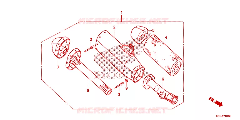 SILENCIEUX D'ECHAPPEMENT Honda MOTO 150 CRF 2016  CRF150RG