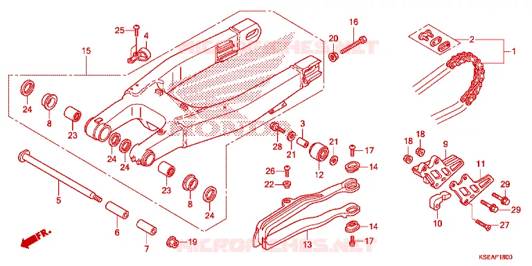 BRAS OSCILLANT Honda MOTO 150 CRF 2016  CRF150RG