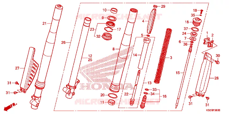 FOURCHE Honda MOTO 150 CRF 2017  CRF150RH