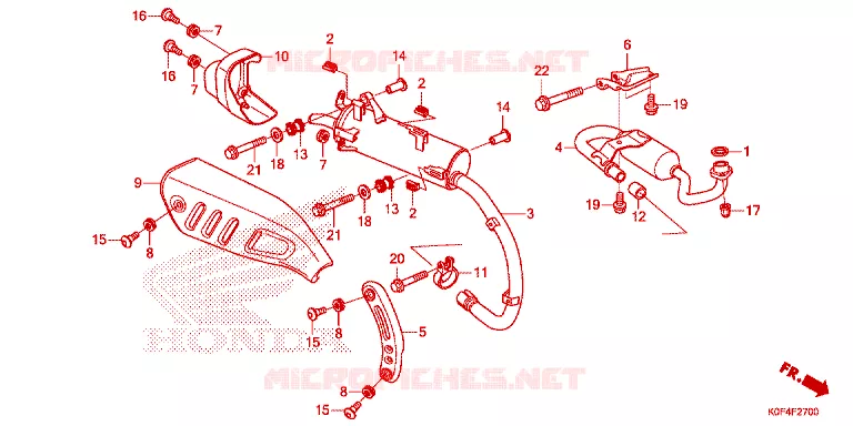SILENCIEUX D'ECHAPPEMENT Honda MOTO 125 MONKEY 2020  Z125MAL