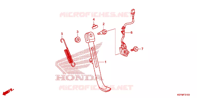BEQUILLE Honda MOTO 125 MONKEY 2020  Z125ML