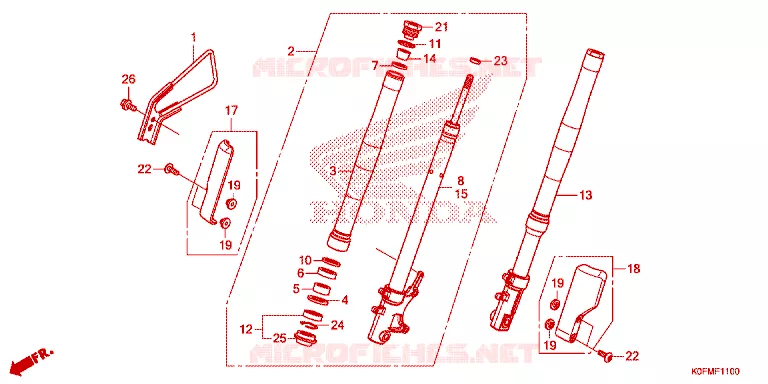 FOURCHE Honda MOTO 125 MONKEY 2020  Z125ML