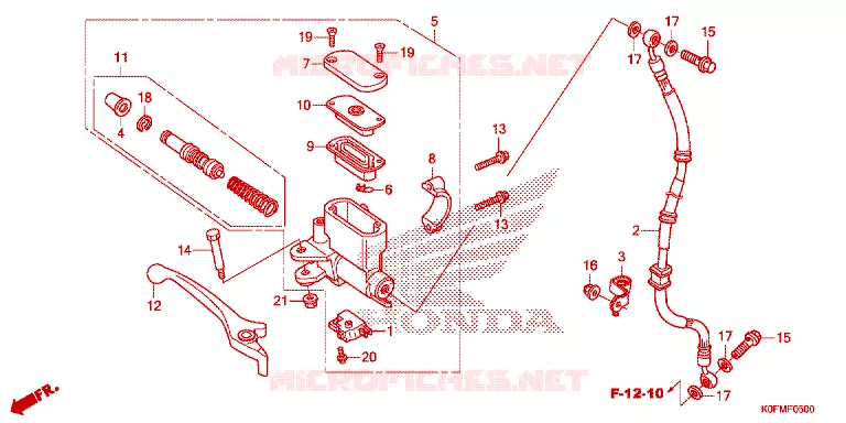 MAITRE CYLINDRE DE FREIN AVANT Honda MOTO 125 MONKEY 2020  Z125ML
