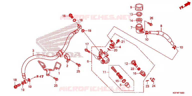 MAITRE CYLINDRE DE FREIN ARRIERE Honda MOTO 125 MONKEY 2020  Z125ML