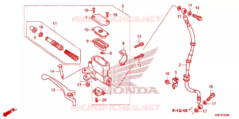MAITRE CYLINDRE DE FREIN AVANT Honda MOTO 125 MONKEY 2020  Z125ML