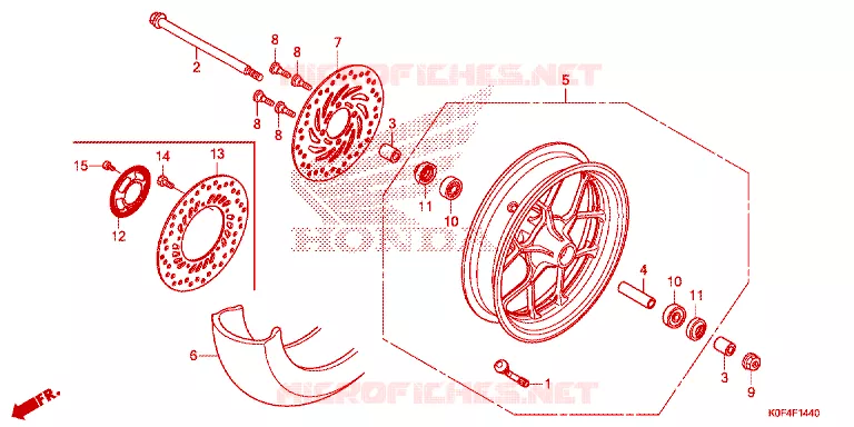 ROUE AVANT Honda MOTO 125 MONKEY 2020  Z125ML