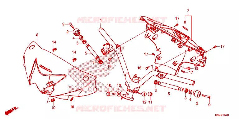 GUIDON - CARENAGE Honda MOTO 110 BIZ 2024  BC110MP