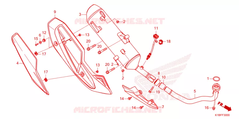 SILENCIEUX D'ECHAPPEMENT Honda SCOOTER 350 FORZA 2023  NSS350AP