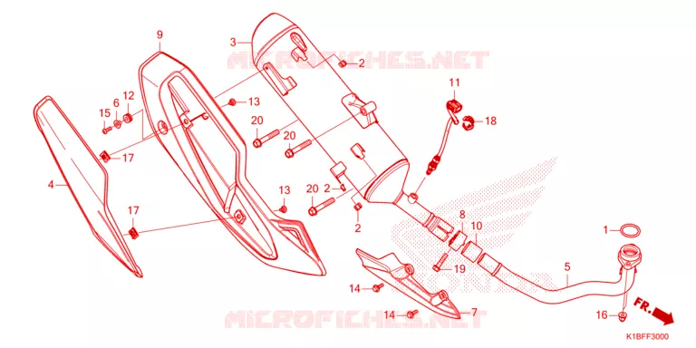 SILENCIEUX D'ECHAPPEMENT Honda SCOOTER 350 FORZA 2023  NSS350AP