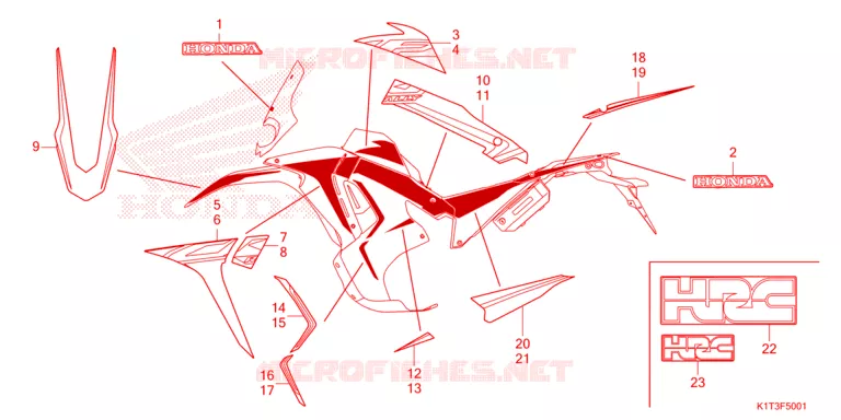 AUTOCOLLANTS Honda MOTO 250 CRF 2022  CRF250LRAM