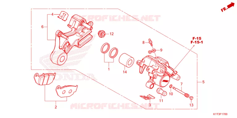 ETRIER DE FREIN ARRIERE Honda MOTO 250 CRF 2021  CRF250LRAM