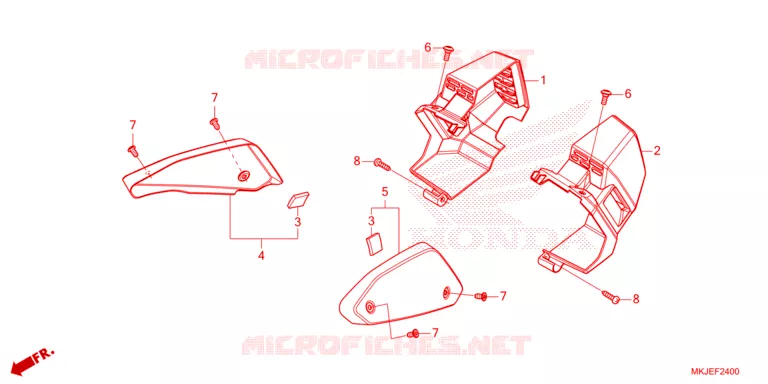 COUVERCLE LATERAL Honda MOTO 1000 CB 2023  CB1000RAP