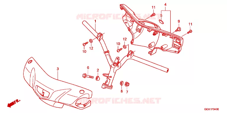 GUIDON - CARENAGE Honda SCOOTER electric EV-NEO 2013  EVC50PROB