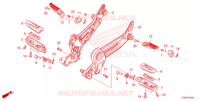 REPOSE PIED Honda MOTO 125 GROM 2024  MSX125R