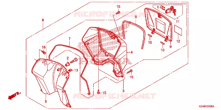 PROTEGE JAMBES Honda SCOOTER 110 DIO 2014  SCV110FBC