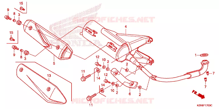 SILENCIEUX D'ECHAPPEMENT Honda SCOOTER 110 DIO 2018  SCV110FBH