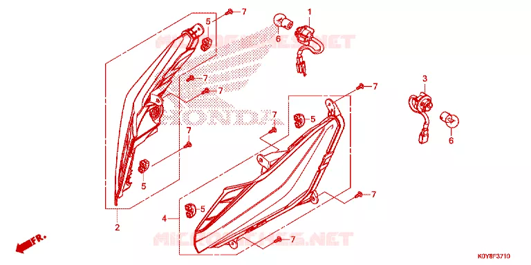 CLIGNOTANT AVANT Honda SCOOTER 110 DIO 2020  SCV110FBL