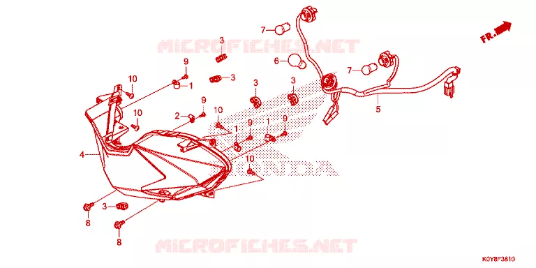 FEUX ARRIERE Honda SCOOTER 110 DIO 2020  SCV110FBL