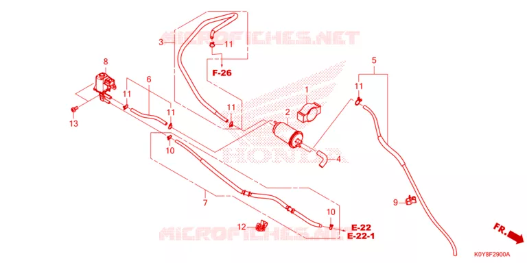 SYSTÈME DE RECYCLAGE DES GAZ Honda SCOOTER 110 DIO 2020  SCV110FBL