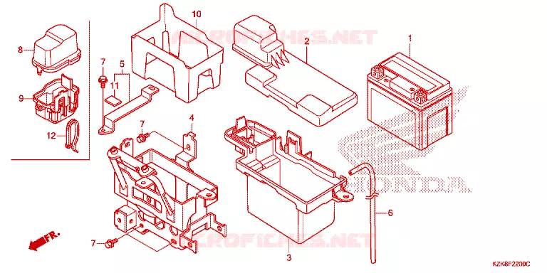 BATTERIE Honda SCOOTER 110 DIO 2012  SCV110FC