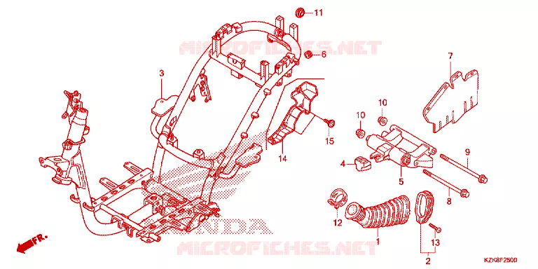 CADRE Honda SCOOTER 110 DIO 2012  SCV110FC