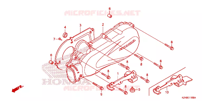 COUVERCLE GAUCHE Honda SCOOTER 110 DIO 2012  SCV110FC