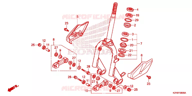 FOURCHE Honda SCOOTER 110 DIO 2012  SCV110FC