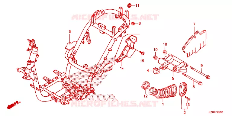 CADRE Honda SCOOTER 110 DIO 2012  SCV110FC