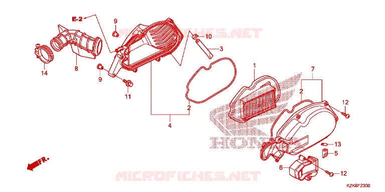 FILTRE A AIR Honda SCOOTER 110 DIO 2014  SCV110FD