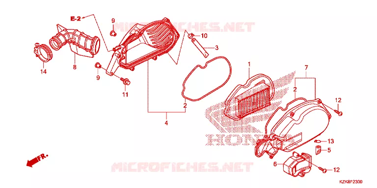 FILTRE A AIR Honda SCOOTER 110 DIO 2013  SCV110FD