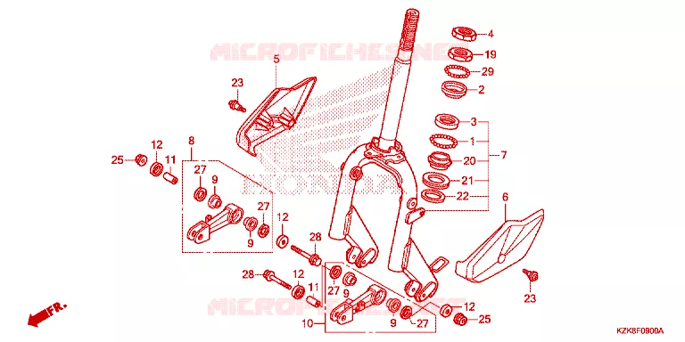 FOURCHE Honda SCOOTER 110 DIO 2013  SCV110FD